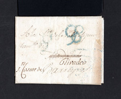 S1117-SPAIN-ESPAÑA-PRE-PHILATELIC LETTER VIVEIRO To SAN COSME(barreiros) RIVADEO.1830.Carta PREFILATELICA - ...-1850 Prefilatelia