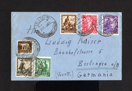 S284-ITALY-.OLD COVER MILAN To ESSLINGEN (germany).1939.WWII.Enveloppe.Busta ITALIA - Marcophilia