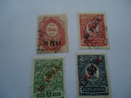 RUSSIA  4  USED STAMPS LEVANT OVERPRINT - Altri & Non Classificati