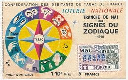 FRANCE - Loterie Nationale - 1/10ème - Confédération Débitants De Tabac - Tranche Signes Du Zodiaque 1970 - Billetes De Lotería