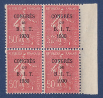 TIMBRE FRANCE N° 264 NEUF ** BLOC DE 4 BDF - 1903-60 Semeuse Lignée