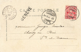 Bahnpost: "AMBULANT/No 5", Stabstempel "GENÈVE" (ac5892) - Railway