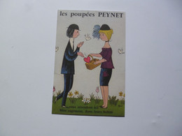 Carte Illustrateur PEYNET  -  Les Poupées Peynet  -  édition Atlas Collection - Peynet