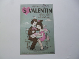 Carte Illustrateur PEYNET  -  Saint Valentin  -  Offrez Lui Un Cadeau  -  édition Atlas Collection - Peynet