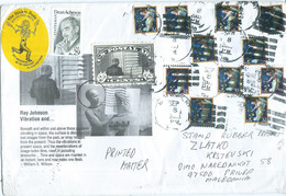 United States - BIG Cover MAIL  ART 2003 Via Macedonia,stamps : 1995 Midnight Angel - Self-Adhesive - Cartas & Documentos