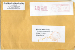 United States - BIG Cover MAIL  ART ( Shell ) 2003 Via Macedonia,stamps :post Label New York Air Mail - Cartas