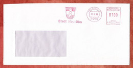 Brief, Frama A06-7682, Wappen, Stadt Neu-Ulm, 100 Pfg, 1989 (11166) - Marcofilia - EMA ( Maquina De Huellas A Franquear)