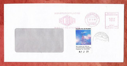 Brief, Frama A06-8081, Kunststofflacke Rowa, 100 Pfg, Pinneberg, Messevignette Frankfurt, OT Elmshorn 1991 (11167) - Marcofilia - EMA ( Maquina De Huellas A Franquear)