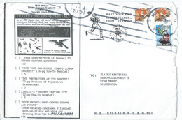 United States - BIG Cover Mail Art 2000 Via Macedonia,stamps : Fox - Cartas
