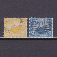 WESTERN AUSTRALIA 1898, SG# 113-114, Part Set, Wmk W Crown A, Swan, Used - Oblitérés