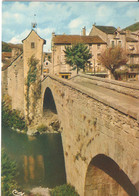 CP LE PONT DE MONTVERT LOZERE 48 LE GRAND PONT SUR LE TARN ET L HORLOGE  (vue Rare Sur Delcampe) - Le Pont De Montvert