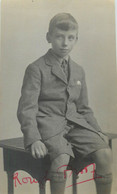 Real Photo Postcard Elegant Young Boy Souvenir Picture - Portraits