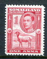 Somaliland 1938 KGVI - Portrait To Left - Sheep, Kudu & Map Issue - 1a Scarlet HM (SG 94) - Somaliland (Protectoraat ...-1959)