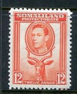 Somaliland 1938 KGVI - Portrait To Left - Sheep, Kudu & Map Issue - 12a Red-orange HM (SG 100) - Somaliland (Protectoraat ...-1959)