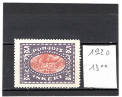 INGRIE 1920 YT N° 13 Neuf** MNH - Autres & Non Classés