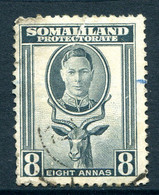 Somaliland 1942 KGVI - Full-face Portrait - Sheep, Kudu & Map Issue - 8a Grey Used (SG 111) - Somaliland (Protectorate ...-1959)