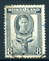 Somaliland 1942 KGVI - Full-face Portrait - Sheep, Kudu & Map Issue - 8a Grey Used (SG 111) - Somalilandia (Protectorado ...-1959)