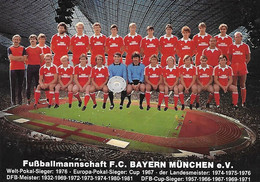 Allemagne - Bavière - BAYERN MUNICH München - Football - Equipe 1976 - Rummenigge Breitner Kraus Müller Dremmler Güttler - Muenchen