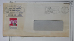 BF1 MONACO  BELLE LETTRE FENETRE 1987  MONTE CARLO +OFFICE DES EMISSIONS DE POSTE +AFFR. INTERESSANT+ - Cartas & Documentos