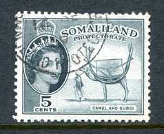 Somaliland 1953-58 QEII Pictorials - 5c Camel & Gurgi Used (SG 137) - Somalilandia (Protectorado ...-1959)