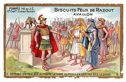 Avallon Yonne Publicité Biscuits Felix De Razout Chromo 1900 état Très Bon - Flores