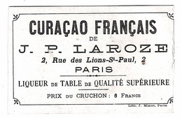 Paris Publicité Curaço Laroze Chromo 1900 état Très Bon - Fiori