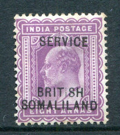 Somaliland 1903 KEVII India - Officials O.H.M.S - 8a Purple LHM (SG O9) - Somaliland (Herrschaft ...-1959)