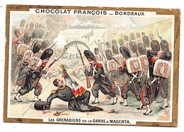 Bordeaux Gironde Publicité Chocolat François Chromo 1900 état Très Bon - Fleurs