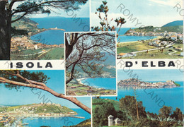 CARTOLINA  ISOLA D"ELBA,LIVORNO,TOSCANA,MARCIANA MARINA-PANORAMA,MARINA DI CAMPO-PANORAMA,BELLA ITALIA,VIAGGIATA 1951 - Livorno