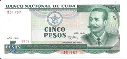 CUBA 5 PESOS 1991 UNC P 108 - Cuba