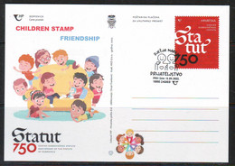 Croatia 2022 Children Stamp FRIENDSHIP Postcard Overprint Postmark 10000 Zagreb 15.09. - Croazia