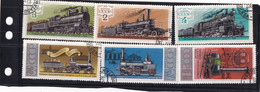 RUSSIAN LOCOMOTIVE STAMP COLLECTION TRAIN STAMP 1979 1978 1K 3K 2K 4K PERFORATED STAMP DANTELE - Gebraucht