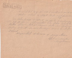 A18645 - CFR CAILE FERATE ROMANE ROMANIAN RAILWAYS OLD DOCUMENT 1953 ICLOD SACEL DEJ ROMANIA HANDWRITING HANDWRITTEN - Europe