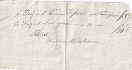 A18647 - RECEIPT FROM AUSTRIA 1835 OLD HANDWRITTEN DOCUMENT SIGNITURE - Austria