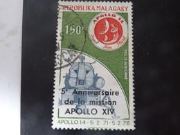 MADAGASCAR  Surchargé  Apollo XIV  1976 - Astrologie