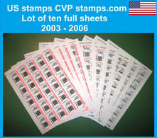 USA 2003-2006 / 10 Full Sheets Of Netstamps CVP ATM Stamps.com MNH RARE Automatenmarken Etiquetas - Sheets