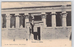 CPA AFRIQUE EGYPTE TEMPLE A EDFOU DOS SIMPLE NON ECRIT - Edfou