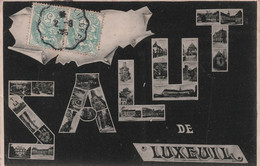 CPA Salut De Luxeuil - Obliteration Ambulant - Carte Multivues - Luxeuil Les Bains