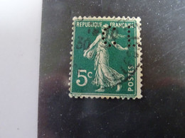 Perforé FRANCE  Semeuse - Used Stamps