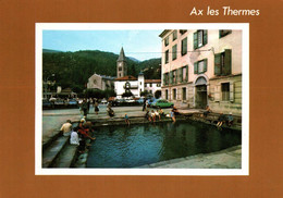 13543 AX LES THERMES Le Bassin D'Eau Chaude Naturelle    (Recto-verso) 09 - Ax Les Thermes