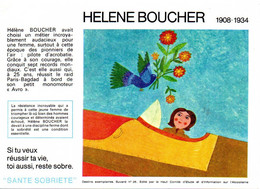 Buvard  SANTE  SOBRIETE  N° 26 Hélène Boucher  Edité  Par Le Comité D' Etude Et D' Information Sur L' Alcoolisme - Collections, Lots & Series