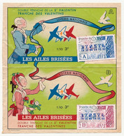 FRANCE - Loterie Nationale - 1/10ème (A Et B) - Les Ailes Brisées - Double Tranche De La Saint Valentin - 1973 - Lotterielose