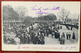 FIRENZE - CASCINE - VIALE DELLA REGIN  ...come Era..  ..carrozze...movimento D'epoca - Viaggiata 1904-  AA623 - Velletri