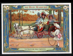 Chromo Au Bon Marché, LP 3, Scenes Nationales Avec Enfants, La Voiture Aux Chevres, Dos 29 Mai, Dim 160x119 - Au Bon Marché