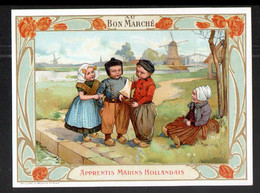 Chromo Au Bon Marché, LP 3, Scenes Nationales Avec Enfants, Apprentis Marins Hollandais, Dos 29 Mai, Dim 160x119 - Au Bon Marché
