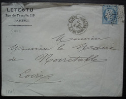 Paris 1871 R. Des Vlles-Haudrtes étoile 7 Lettre De Letestu Pour Noirétable - 1849-1876: Periodo Clásico