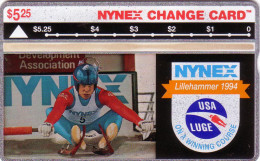 USA NYNEX HOLOGRAPHIQUE  LANDIS JEUX OLYMPIQUES OLYMPICS GAMES LILLEHAMMER LUGE N° 401A...MINT NEUF - Cartes Holographiques (Landis & Gyr)