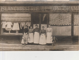 PARIS 16ème - Blanchisserie De LONGCHAMP  - Louise RAPINEAU Et Ses Collègues  Qui Posent ( Carte Photo ) - Paris (16)