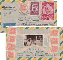 Brasilien - 1,20 Cr. Barbosa Ua. Luftpostbrief Campos Do Jordao - Vallendar 1951 - Enteros Postales