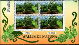 Wallis Et Futuna 2022 - Variété Fruit A Pain Le Kea - Bloc De 4 Coin Daté Neuf // Mnh - Neufs